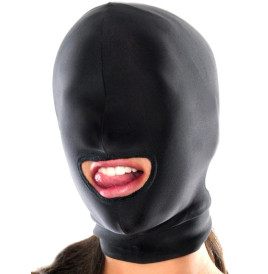 Spandex Open Mouth Hood Nero