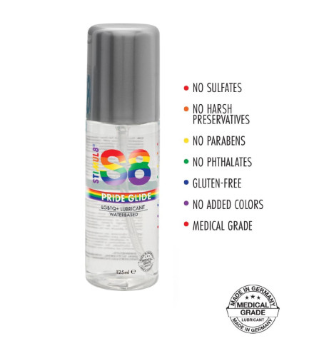 S8 - Lubrificante a base d'acqua PRIDE GLIDE 125ml