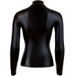 Top manica lunga con zip Nero Elasticizzato 