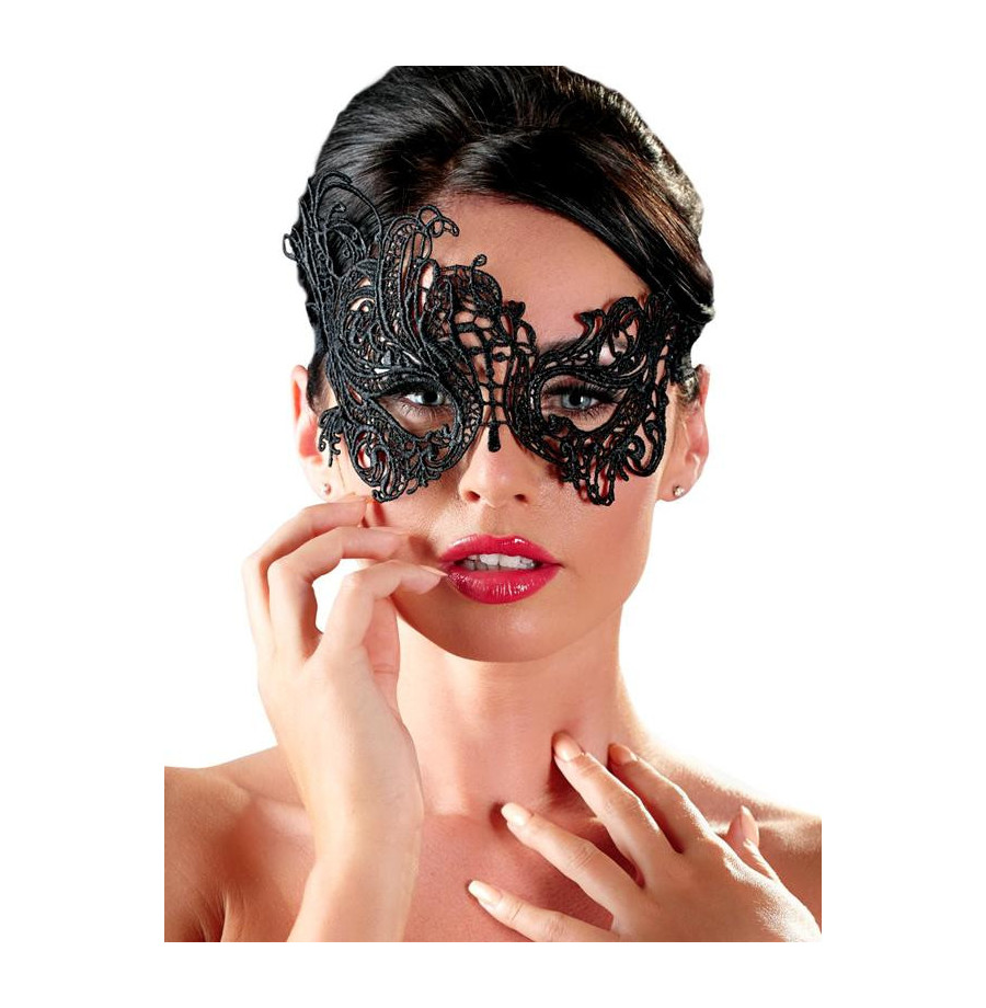 Maschera Ricamata 01 Nero Pizzo