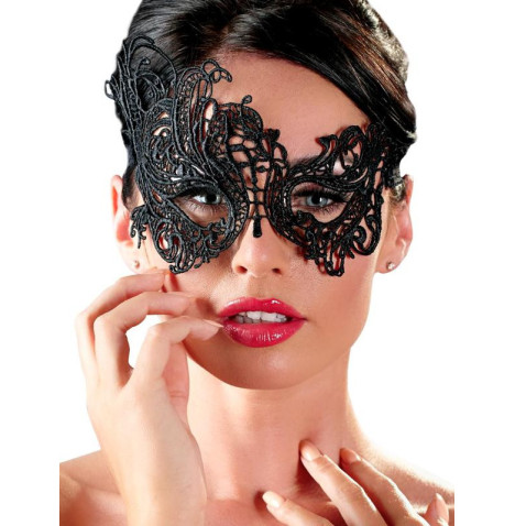 Maschera Ricamata 01 Nero Pizzo