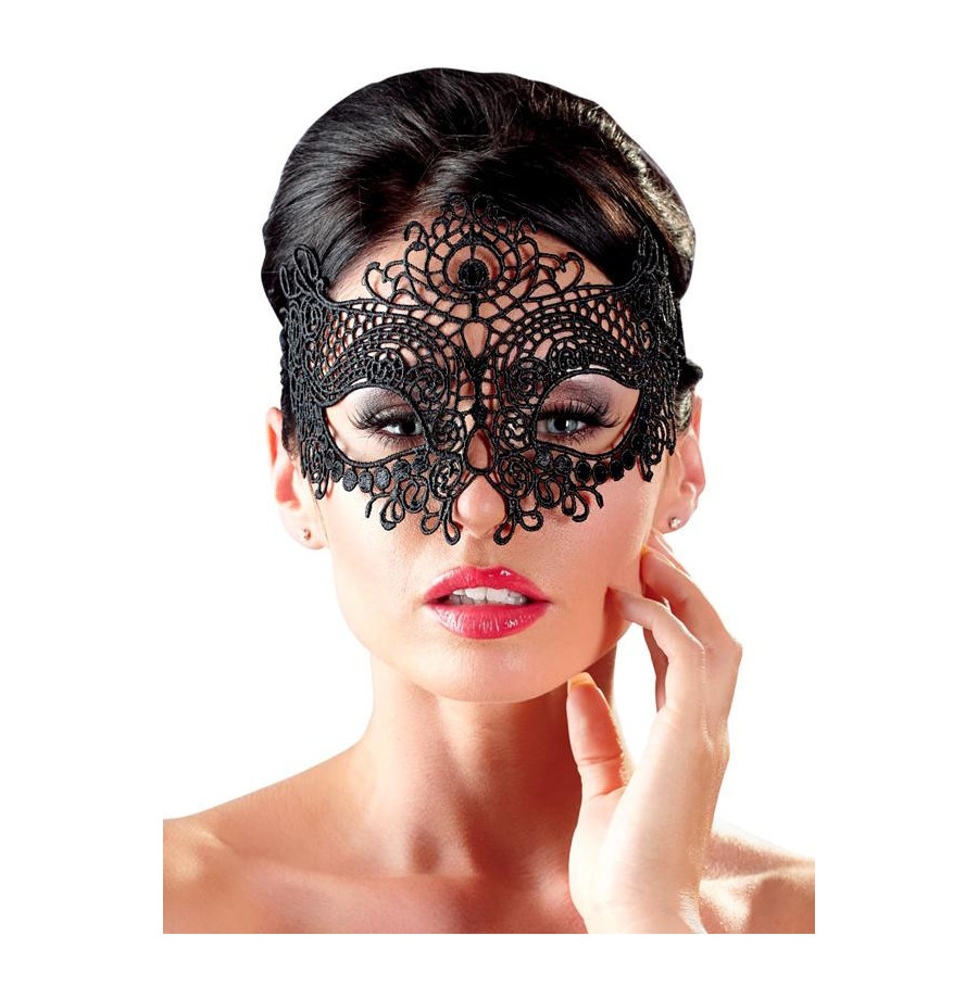 Maschera Ricamata 02 Nero Pizzo