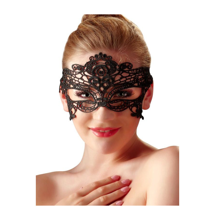 Maschera Ricamata 03 Nero Pizzo