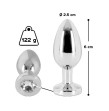 Diamond Butt Plug Argento Small