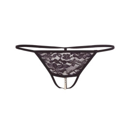 String con Catenella Nero Pizzo 