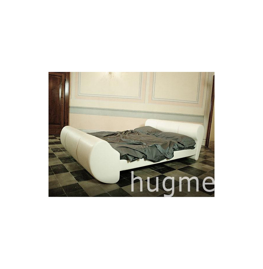 Letto Hugme Bianco Pelle