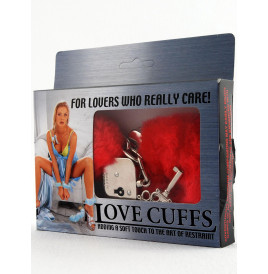 Manette Peluche Love Cuffs Rosso 