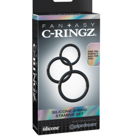 C-RINGZ - Set 3 Anelli Nero 