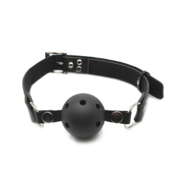 Ball Gag Respirabile Nero 