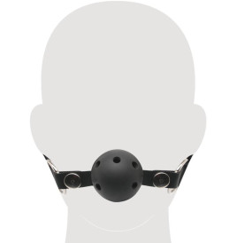 Ball Gag Respirabile Nero 